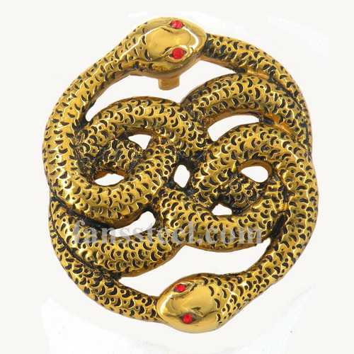 FSP16W98G Annular snake masonic pendant - Click Image to Close